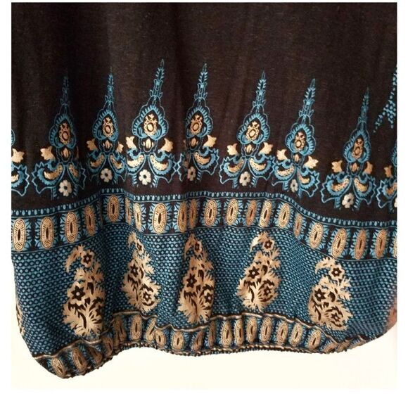 FREE PEOPLE MEDALLION PRINT TOP BLOUSE SIZE XS RUNS LARGE - Picture 5 of 5